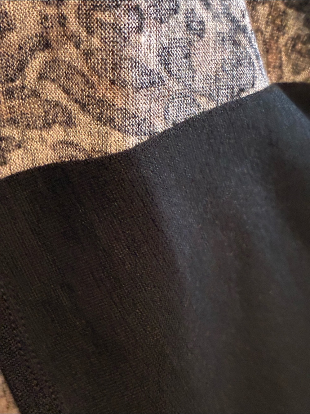Kim Rogers Brown and Black Leopard Print Cardigan with Black Tank Attached - Picture 4 of 7